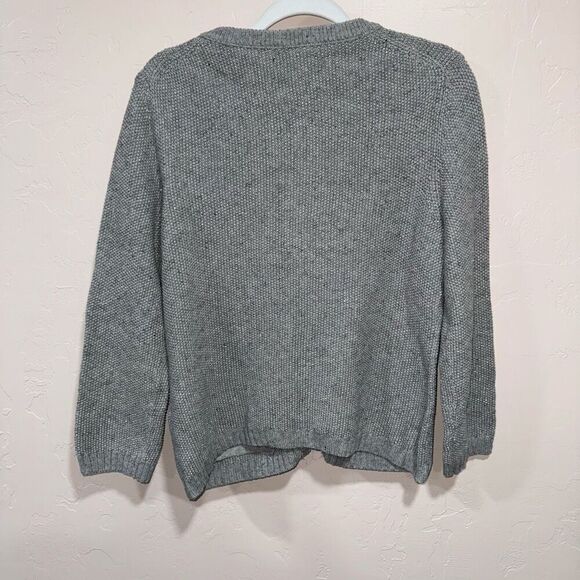 Banana Republic Large Grey & Metallic Button Up Cardigan - Picture 6 of 6